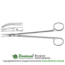 Toennis Dissecting Scissor Curved - Delicate Stainless Steel, 18 cm - 7"